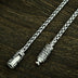 Men’s Sterling Silver Six True Words Mantra Chopin Chain