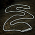 Men’s Sterling Silver Six True Words Mantra Chopin Chain