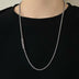 Men’s Sterling Silver Six True Words Mantra Chopin Chain