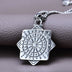 Men's Sterling Silver Skeleton Square Tag Necklace