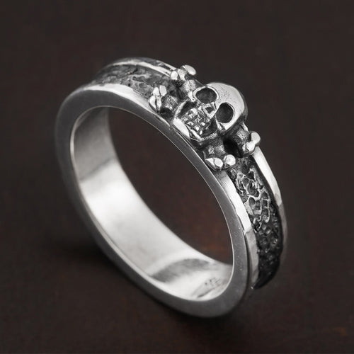 Men’s Sterling Silver Skull & Crossbones Ring