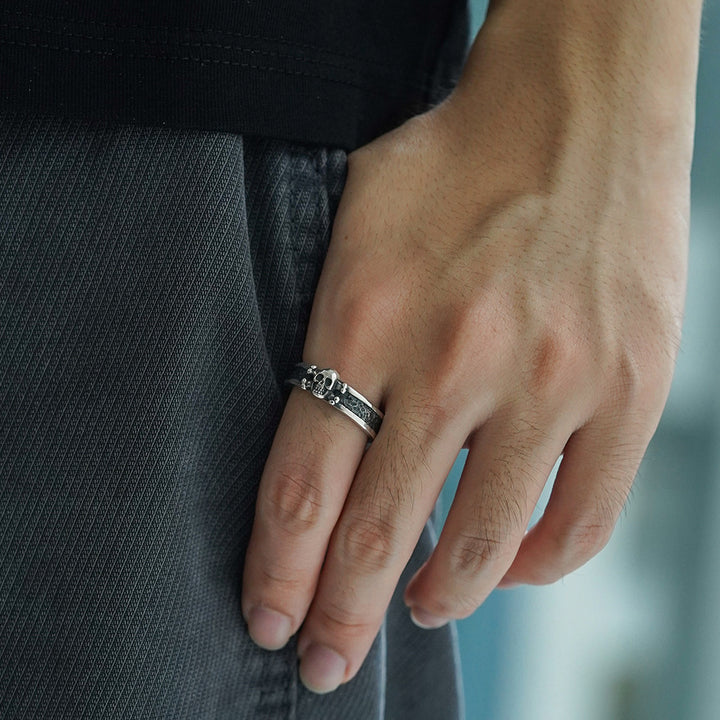 Men’s Sterling Silver Skull & Crossbones Ring