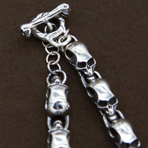 Men's Sterling Silver Skulls Bracelet