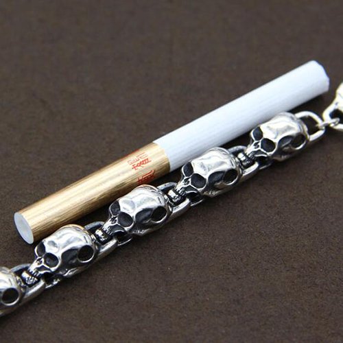 Men's Sterling Silver Skulls Bracelet