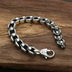 Men's Sterling Silver Skulls Link Chain Bracelet