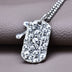 Men's Sterling Silver Skulls Tag and Cross Necklace