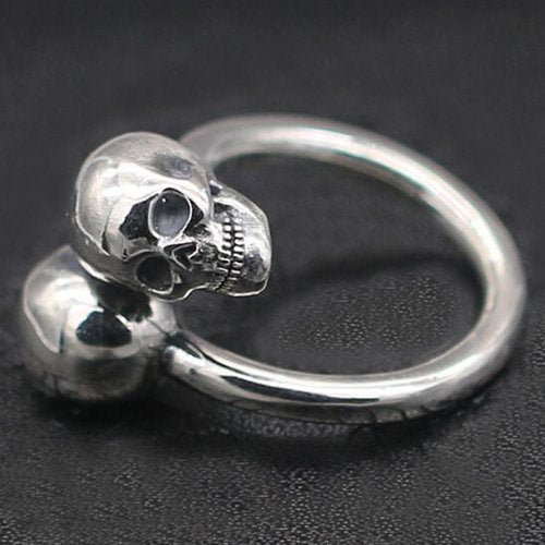 Men's Sterling Silver Skulls Wrap Ring