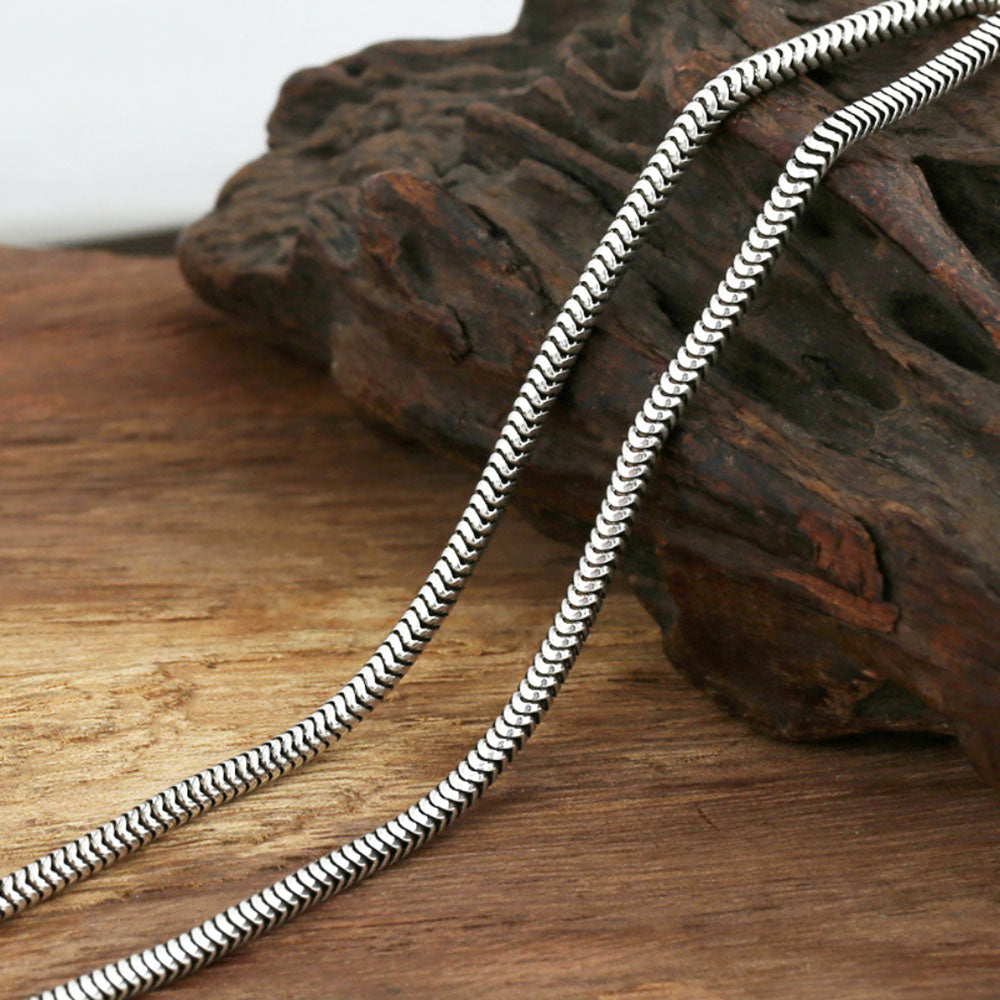 3mm Men's Sterling Silver Snake Chain 18"-28"