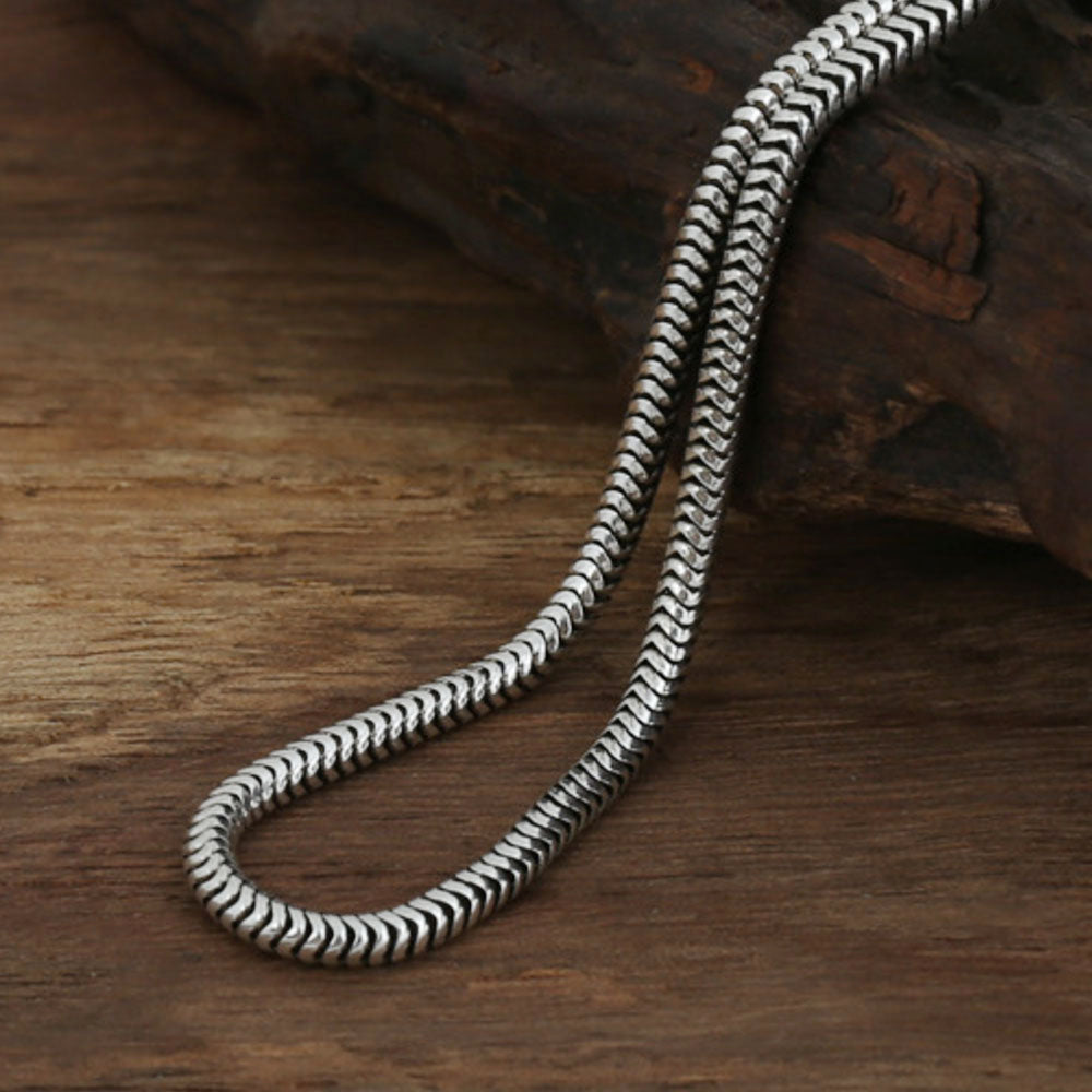 3mm Men's Sterling Silver Snake Chain 18"-28"