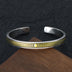 Men's Sterling Silver Solar Eclipse Cuff Bracelet