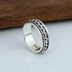 Men's Sterling Silver Spiral Pattern Spinner Ring