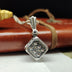 Men's Sterling Silver Star Dice Pendant Necklace