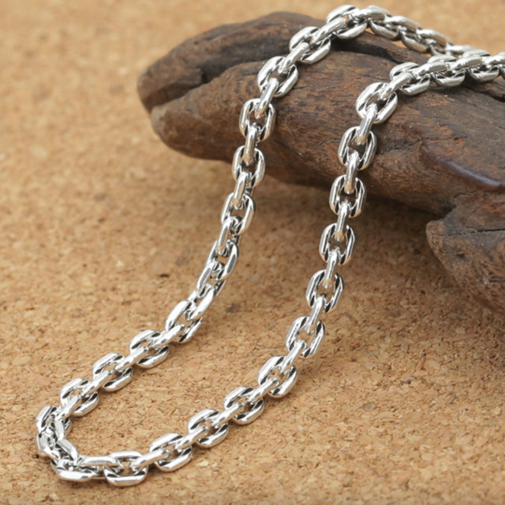 2.5 mm Men's Sterling Silver Thai Anchor Link Chain 18"-30"