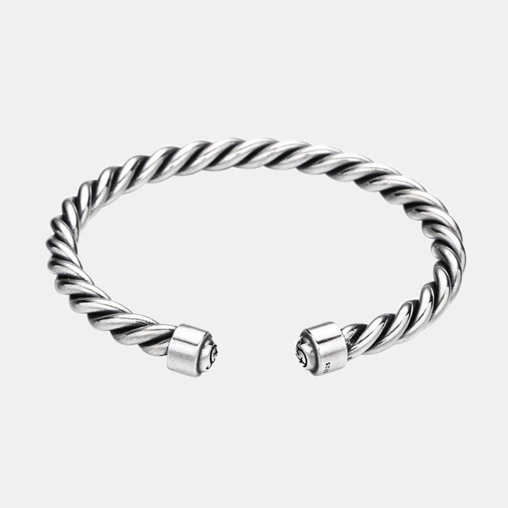 Men's Sterling Silver Twist Cuff Bracelet