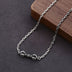 Men's Sterling Silver Vajra Pendant Anchor Chain Necklace