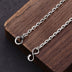 Men's Sterling Silver Vajra Pendant Anchor Chain Necklace