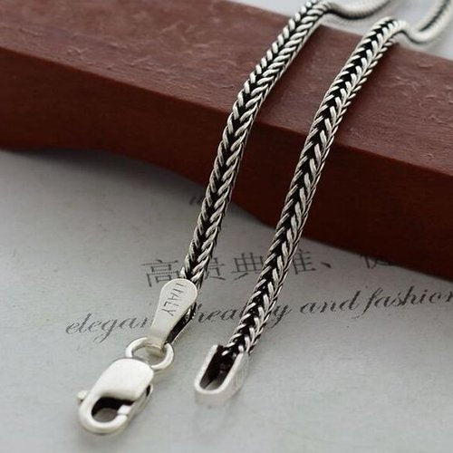 1.6 mm Men's Sterling Silver Wheat Chain 18"-30"