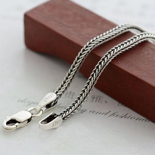 1.6 mm Men's Sterling Silver Wheat Chain 18"-30"