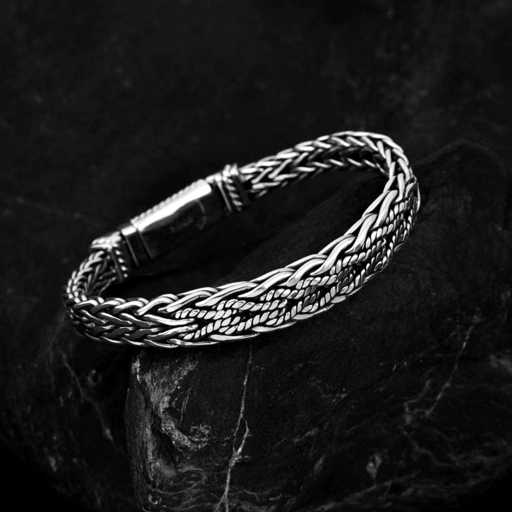 Men’s Sterling Silver Woven Bracelet
