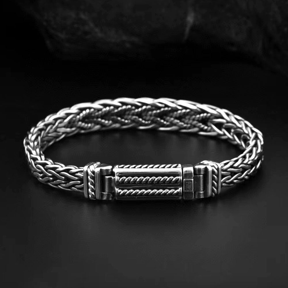 Men’s Sterling Silver Woven Bracelet