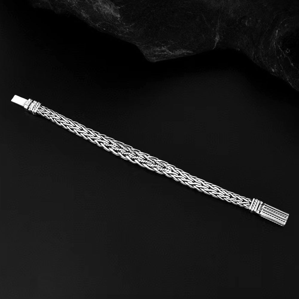 Men’s Sterling Silver Woven Bracelet