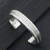 Men's Sterling Silver Zigzag Pattern Cuff Bracelet