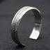 Men's Sterling Silver Zigzag Pattern Cuff Bracelet