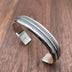 Men's Sterling Silver Zigzag Pattern Cuff Bracelet