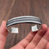 Men's Sterling Silver Zigzag Pattern Cuff Bracelet