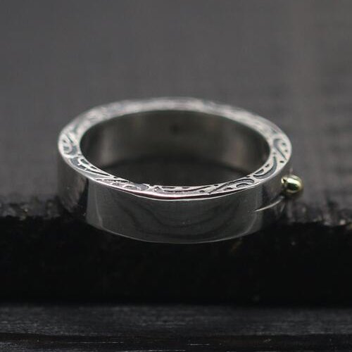 Men's Sterling Silver Sun Rays Band Ring