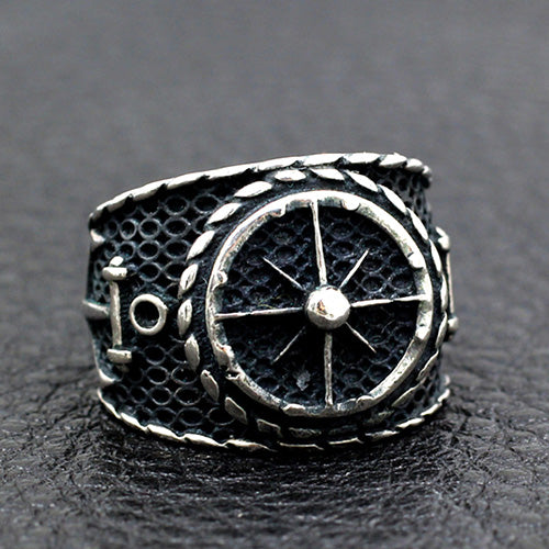 Men's Sterling Silver Anchor Ring