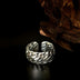 Men’s Sterling Silver Braided Armor Ring