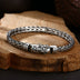 Men’s Sterling Silver Braided Wheat Chain Bracelet