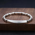 Men’s Sterling Silver Byzantine Chain ID Bracelet