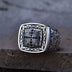 Men’s Sterling Silver Cross Signet Ring