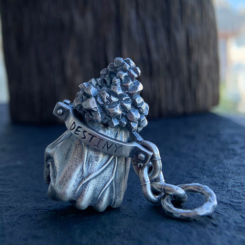 Men's Sterling Silver Destiny Fist Necklace