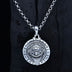 Mens Sterling Silver Eye of Horus Roulette Necklace
