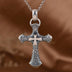 Men's Sterling Silver Iron Cross Necklace