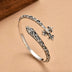 Men’s Sterling Silver Cross Cuff Bracelet with Ivy Pattern
