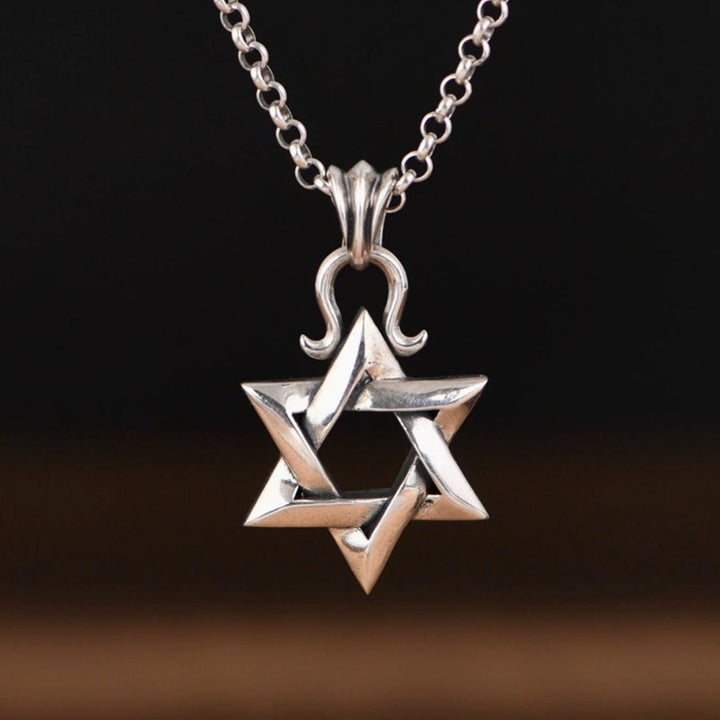 Men’s Sterling Silver Star of David Pendant Necklace