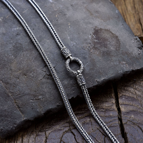 Men’s Sterling Silver Wheat Chain with Ring Clasp