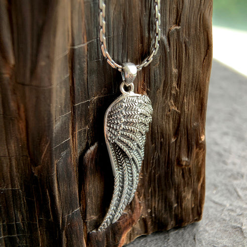 Men’s Sterling Silver Wing Pendant Necklace
