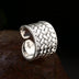Men’s Sterling Silver Woven Pattern Open Ring