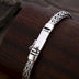 Men’s Sterling Silver Woven Wheat Chain Bracelet