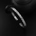 Men's Fine Silver Braided Cuff Bracelet