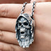 Men's Fine Silver Grim Reaper Skull Necklace
