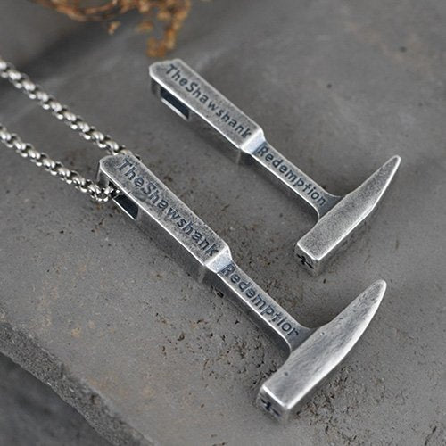 Men's Fine Silver Hammer Necklace