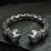 Men's Fine Silver Link Pattern Fists Cuff Bracelet