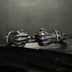 Men's Fine Silver Link Pattern Fists Cuff Bracelet