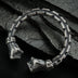 Men's Fine Silver Link Pattern Fists Cuff Bracelet